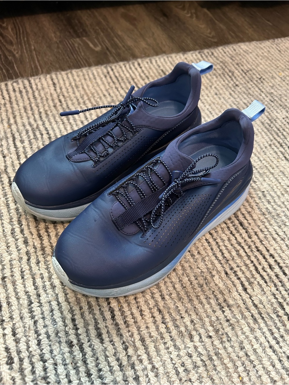 Clove Forte Shoes Sneaker Women 9 Navy Blue White Supercush Alto Comfort Nursing